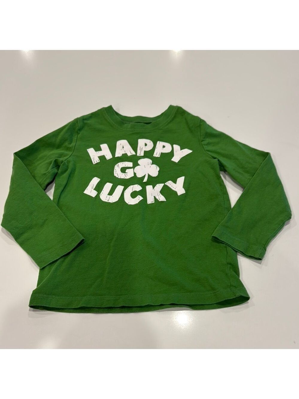 Carter's Happy Go Lucky Shamrock Shirt Green